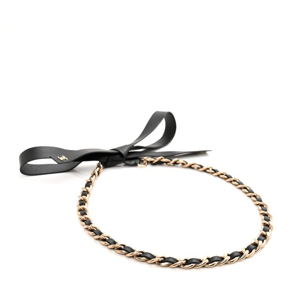 Chanel lambskin Chain belt with lambskin bow NWT main image 5